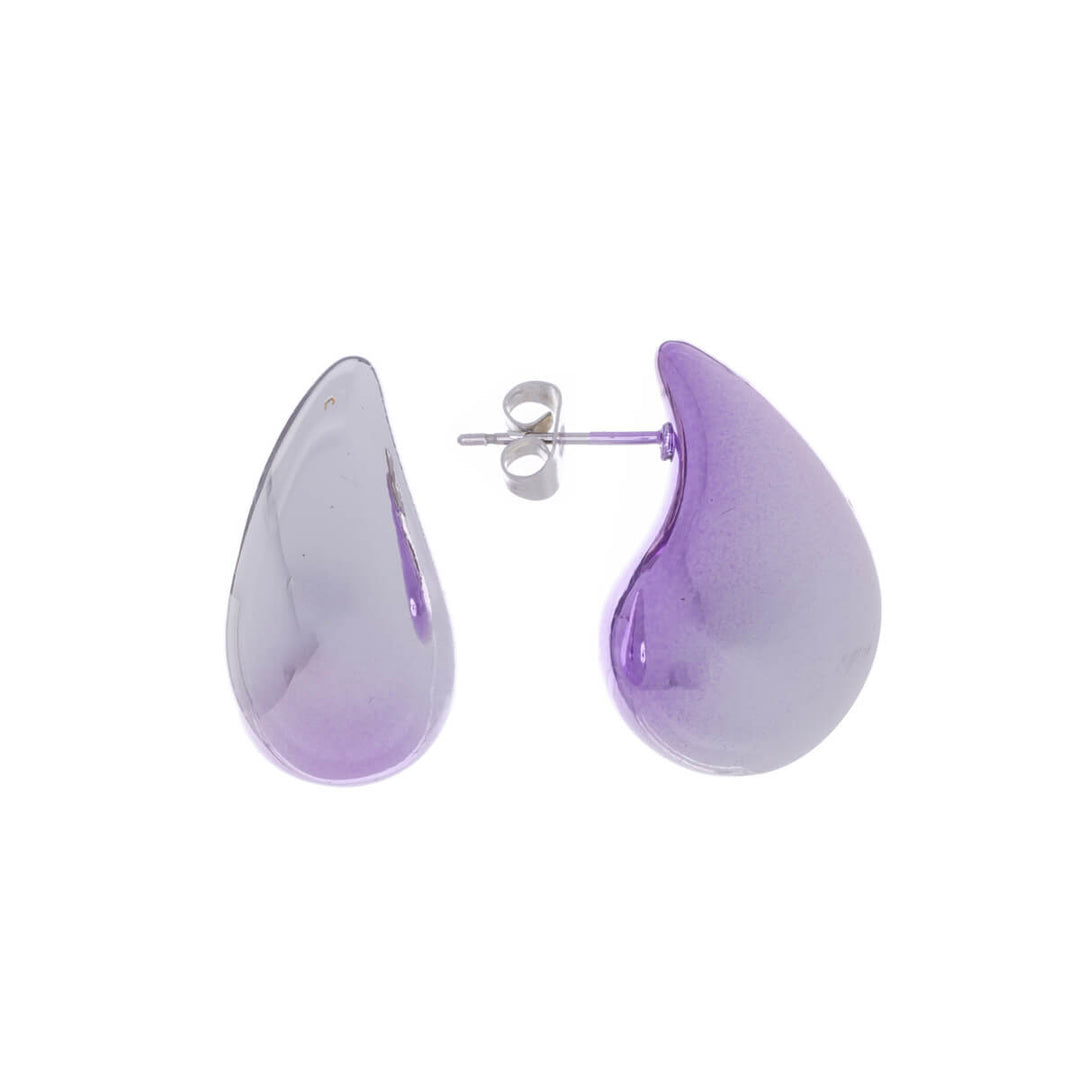 Two tone drop earrings (Steel 316L)