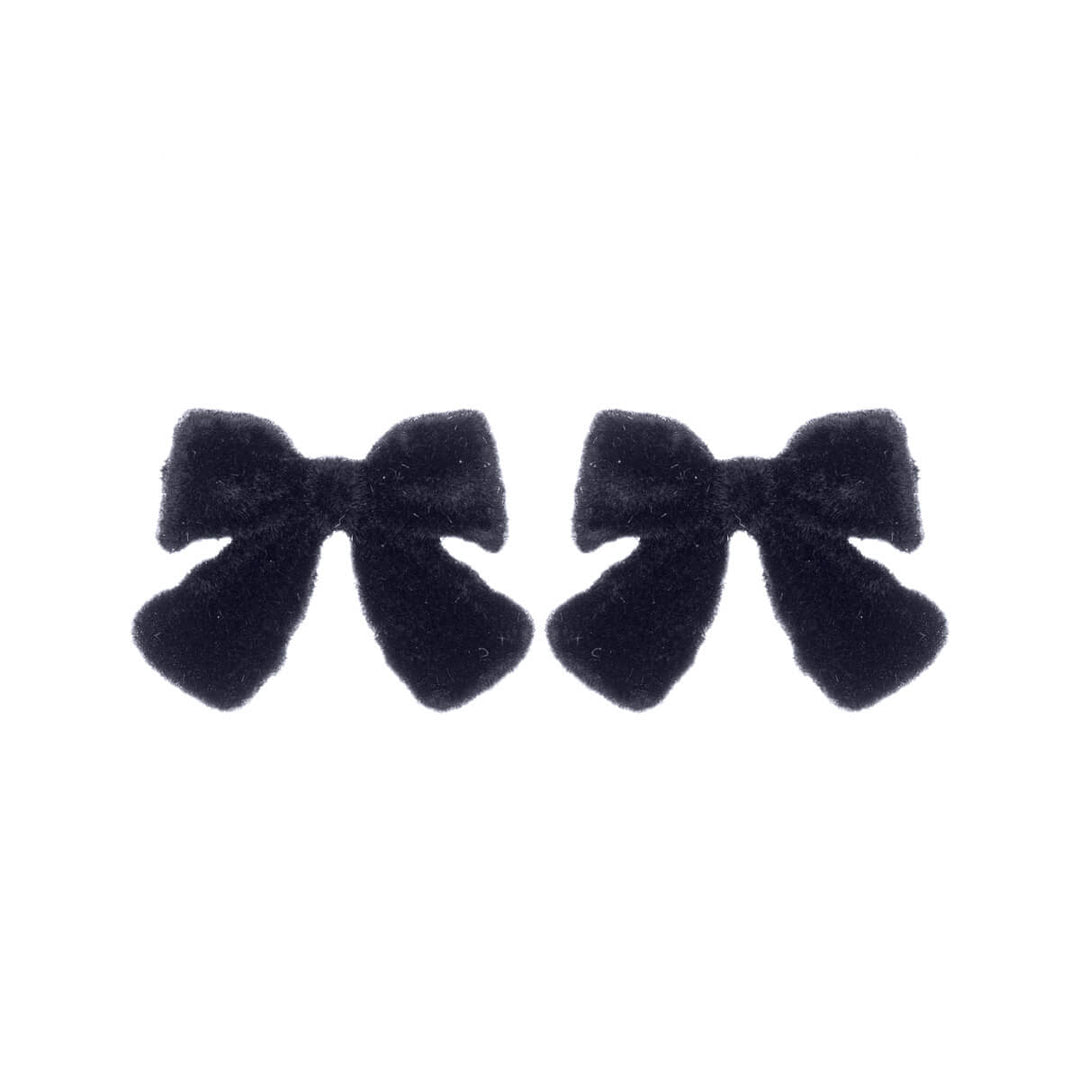 Velvet bow earrings (Steel 316L)