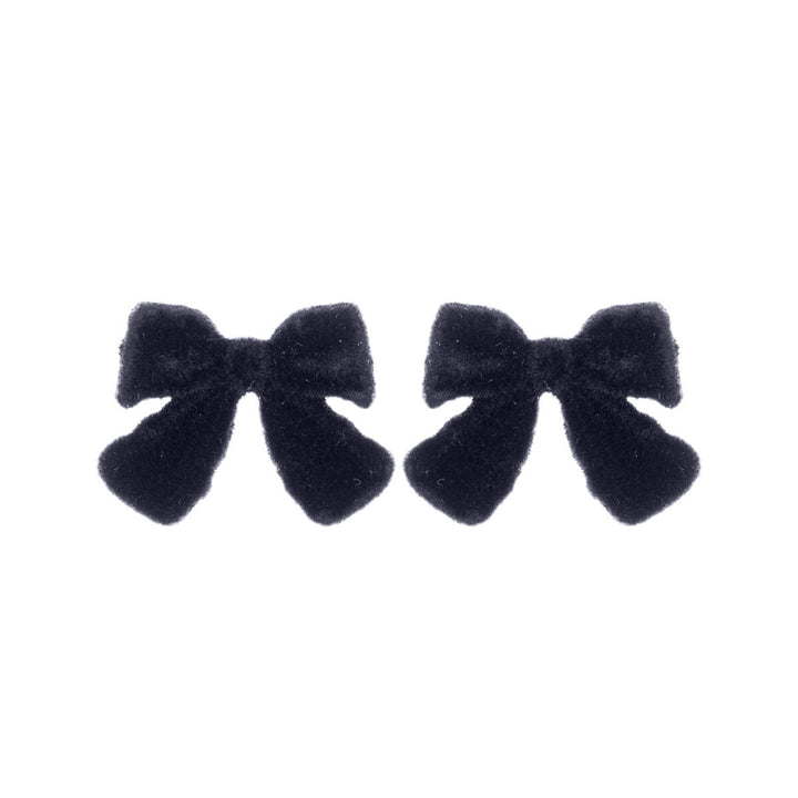 Velvet bow earrings (Steel 316L)