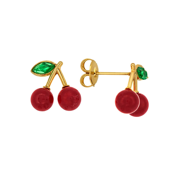 Steel cherry earrings (Steel 316L)