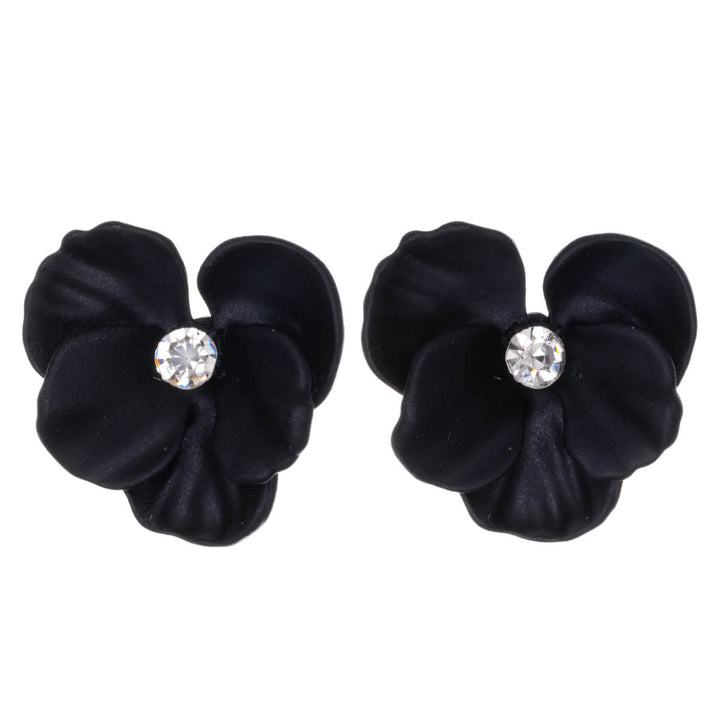 Colourful flower earrings with stone