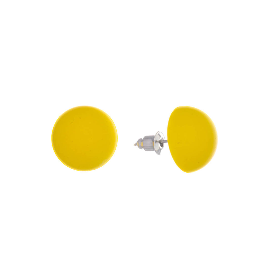 Färgglada halvklotörhängen i plast (stål 316L)