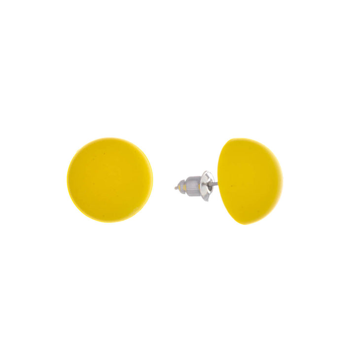 Färgglada halvklotörhängen i plast (stål 316L)