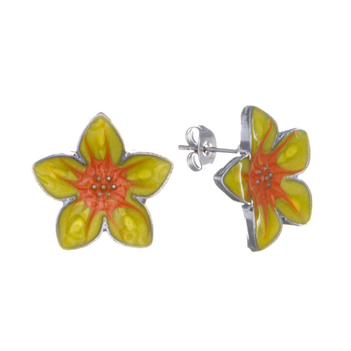 Colourful tropical flower earrings (Steel 316L)