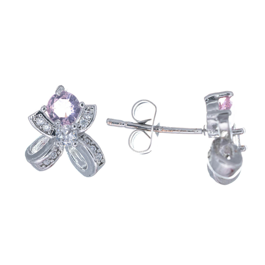 Bågörhängen med sten (316L stål)