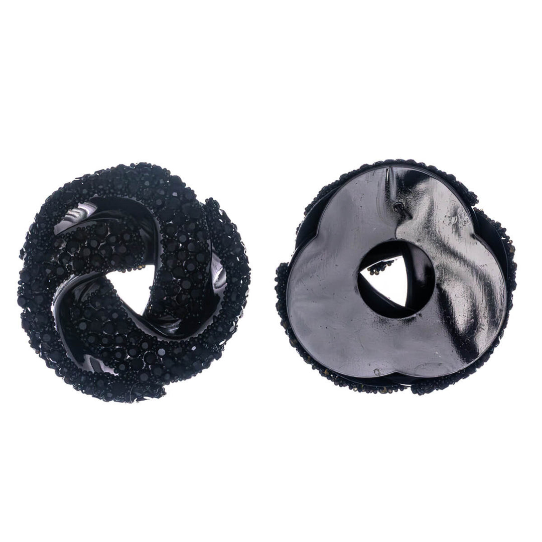 Große glitzernde Knoten-Ohrringe