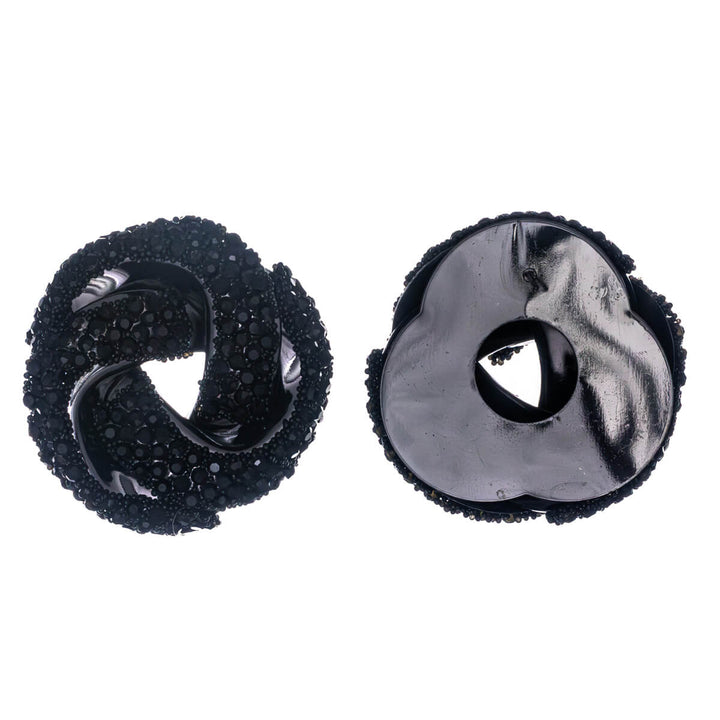 Große glitzernde Knoten-Ohrringe