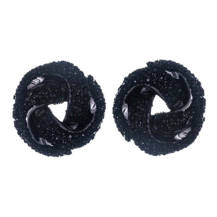 Große glitzernde Knoten-Ohrringe