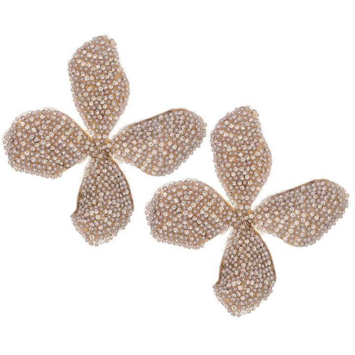 Große funkelnde Blumen-Ohrringe