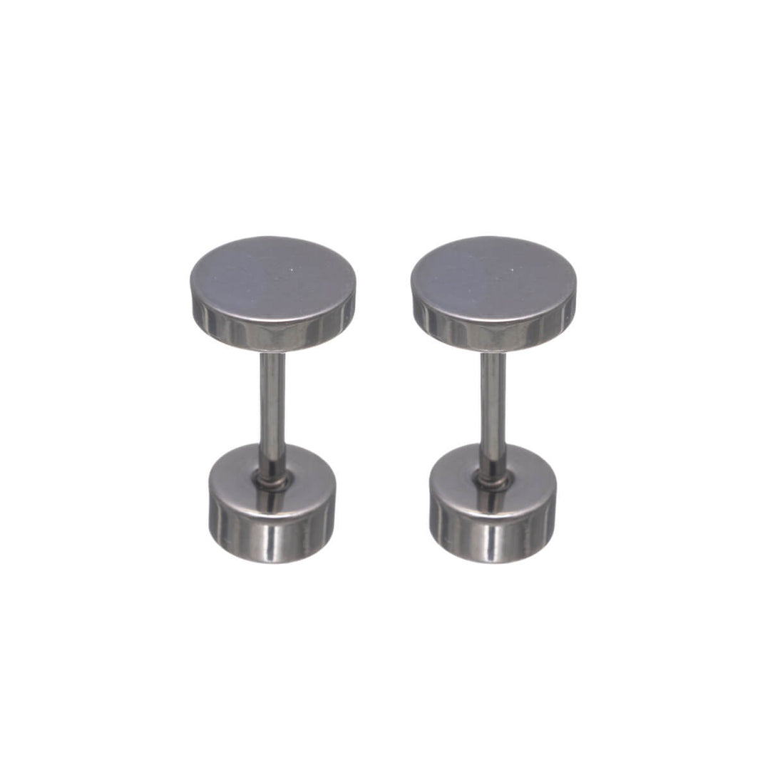 Titanörhängen 5 mm – skruvbara med platt baksida (G23)