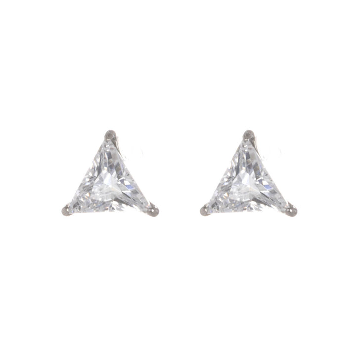 Titan-Dreieck-Ohrstecker mit Zirkonia, 5 mm (G23)