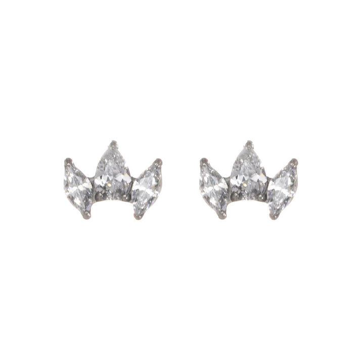 Titan-Ohrstecker mit gebogenem Bügel und Zirkonia, 5,5 mm (G23)