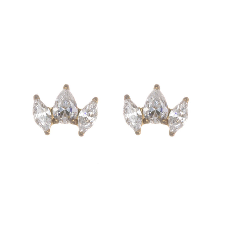 Titan-Ohrstecker mit gebogenem Bügel und Zirkonia, 5,5 mm (G23)