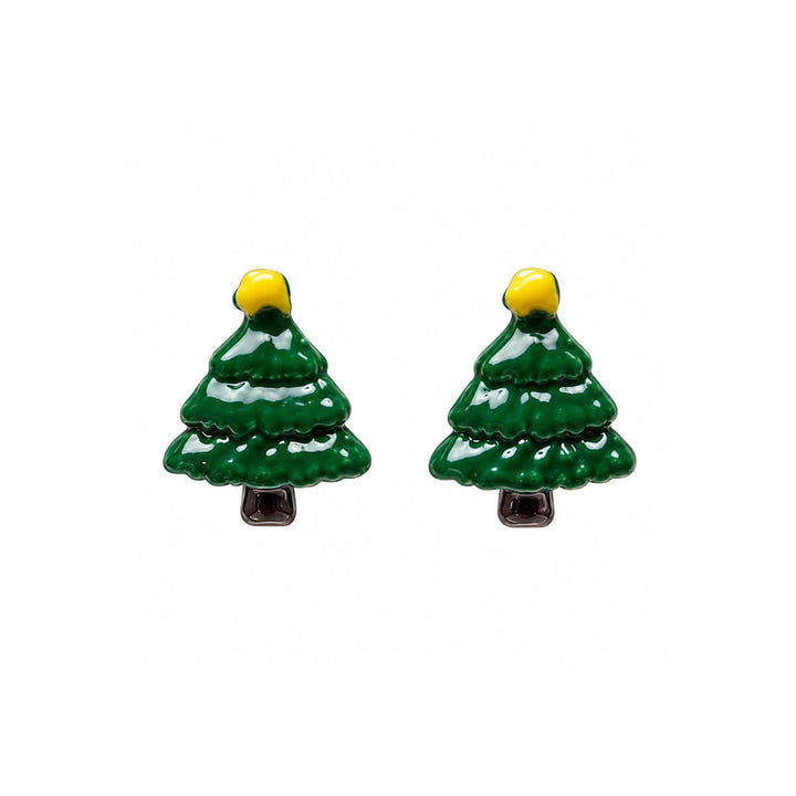 Kleine Weihnachtsbaum-Ohrringe