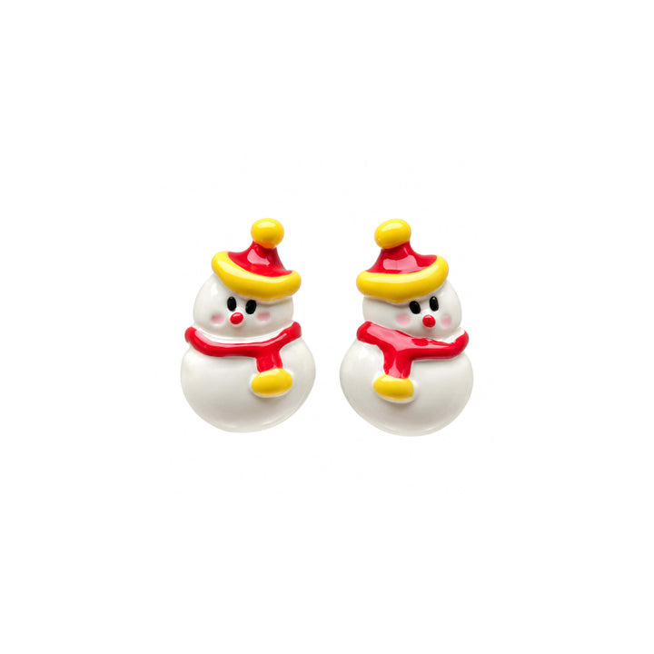 Small Snowman Earrings