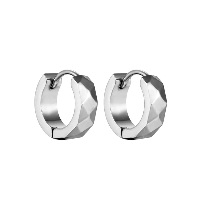 Abgeschrägter Stahl-Ohrring 4mm (Stahl 316L)