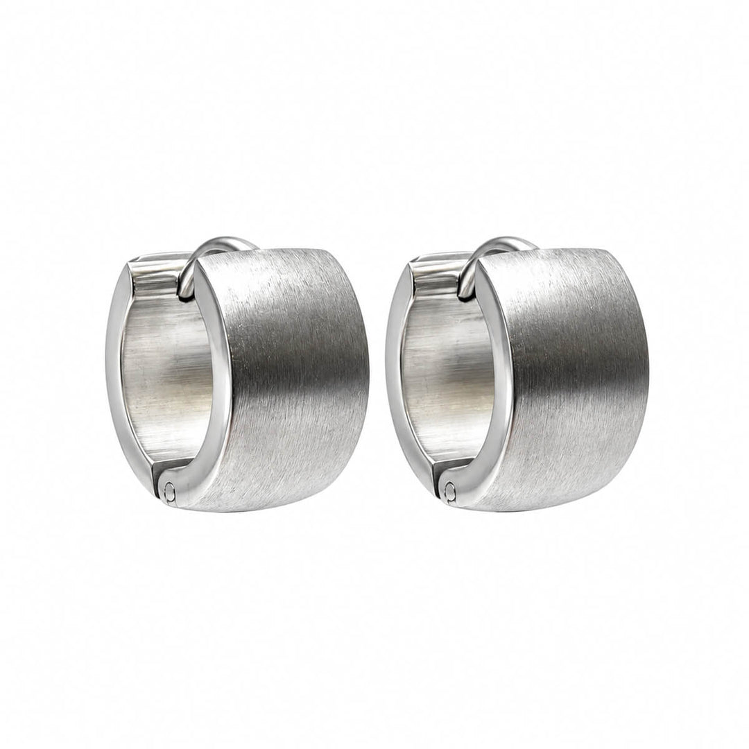 Leveät harjatut teräs korvarenkaat 7mm (Teräs 316L)