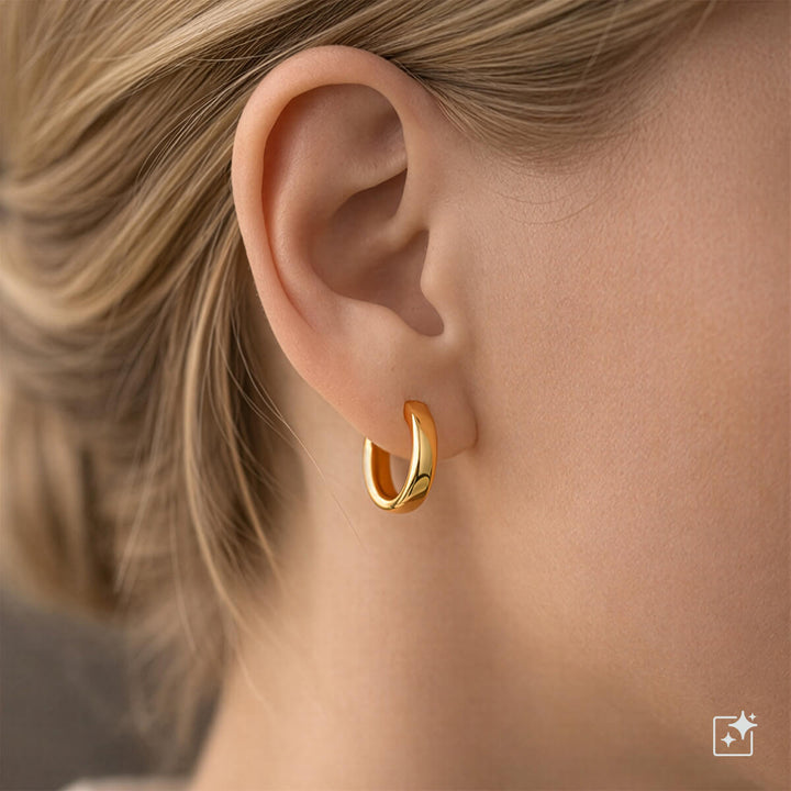 Böjda örhängen i stål 3 mm (kirurgiskt stål 316L)