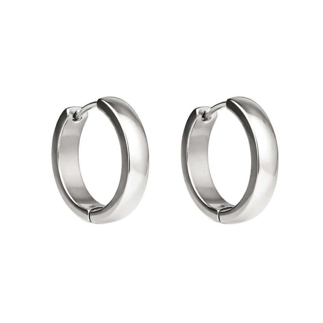 Steel ring earrings 4mm ø1,8cm