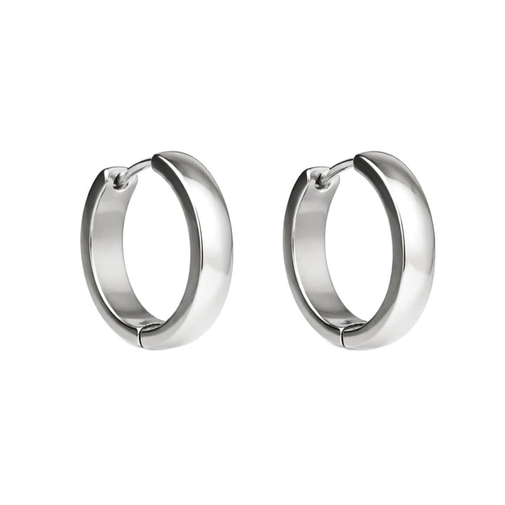 Steel ring earrings 4mm ø1,8cm