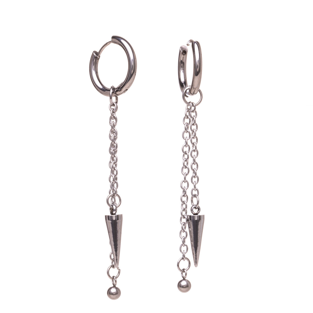 Spike pendant earrings ring earrings (Steel 316L)