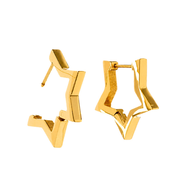 Stern-Ohrringe aus Stahl (Stahl 316L)