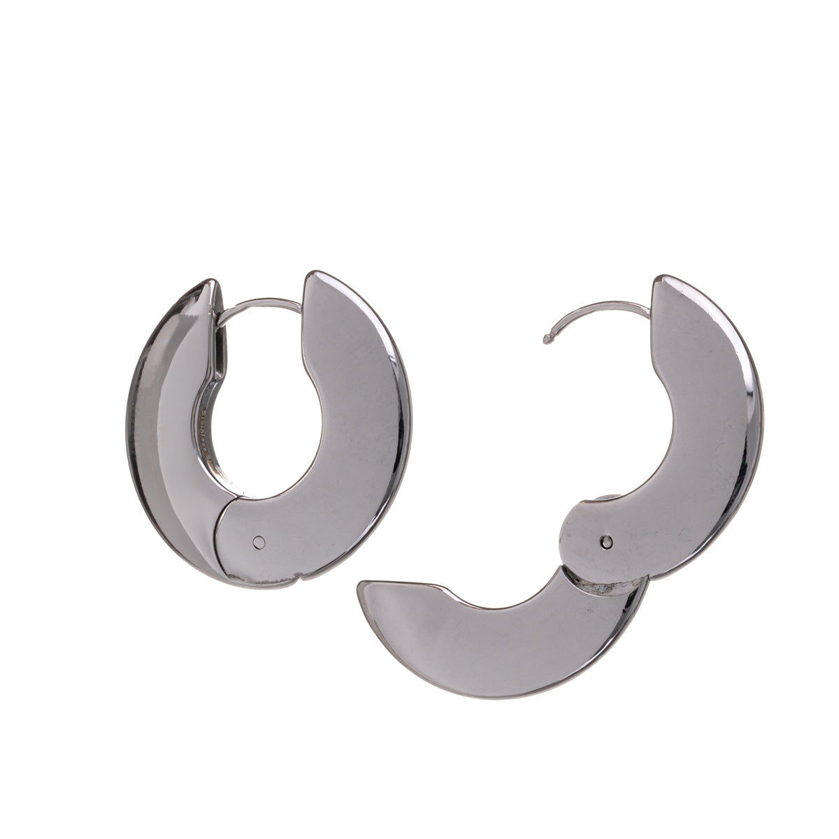 Flat earrings steel ring earrings 2,4cm