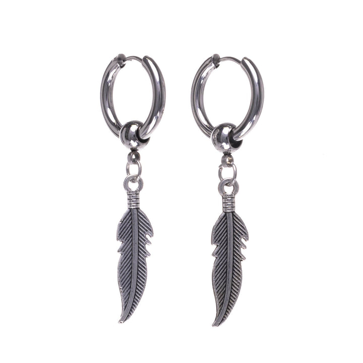 Fob pendant earrings ring earrings (Steel 316L)