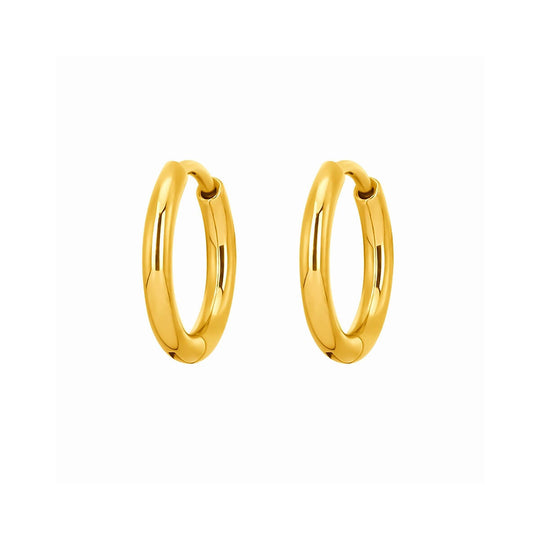 Gold-plated titanium hoop earrings, 12 mm | Ninja.fi