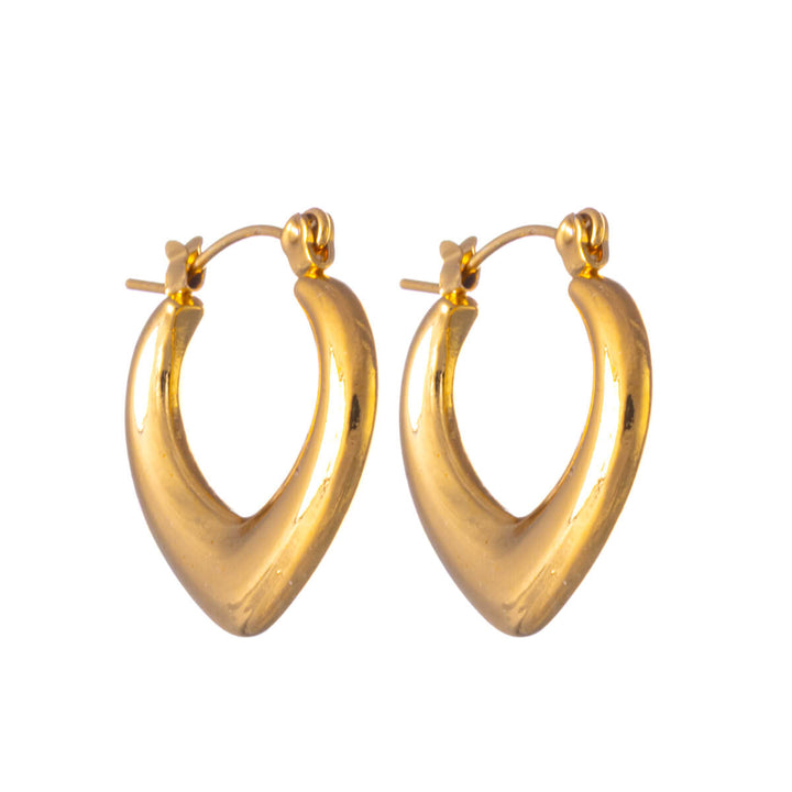 V-shaped steel earrings (Steel 316L)