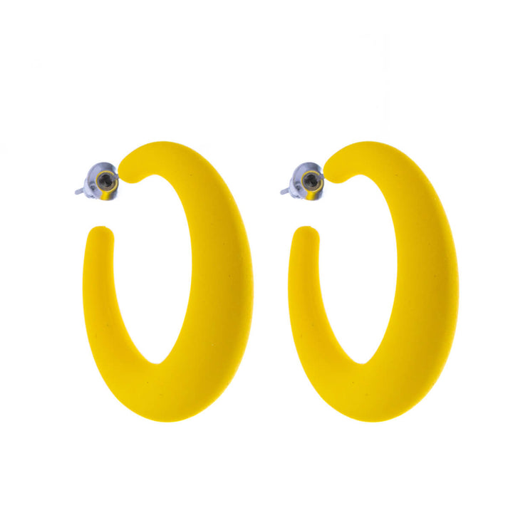 Coloured plastic earrings (Steel 316L)