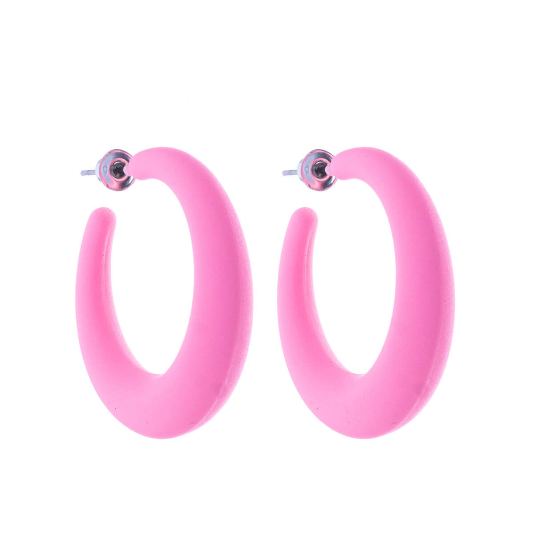 Coloured plastic earrings (Steel 316L)