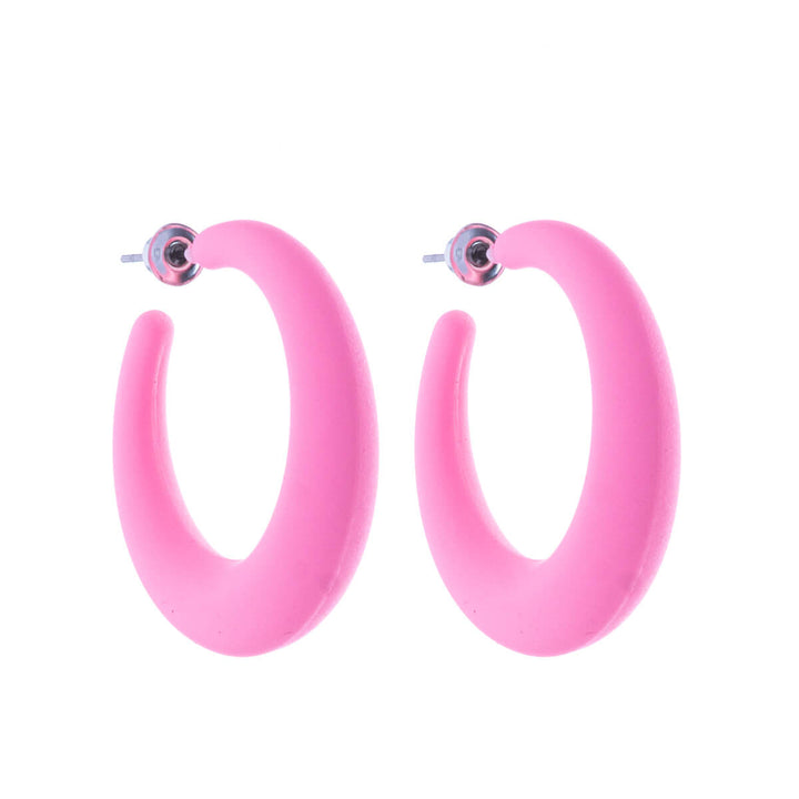 Coloured plastic earrings (Steel 316L)