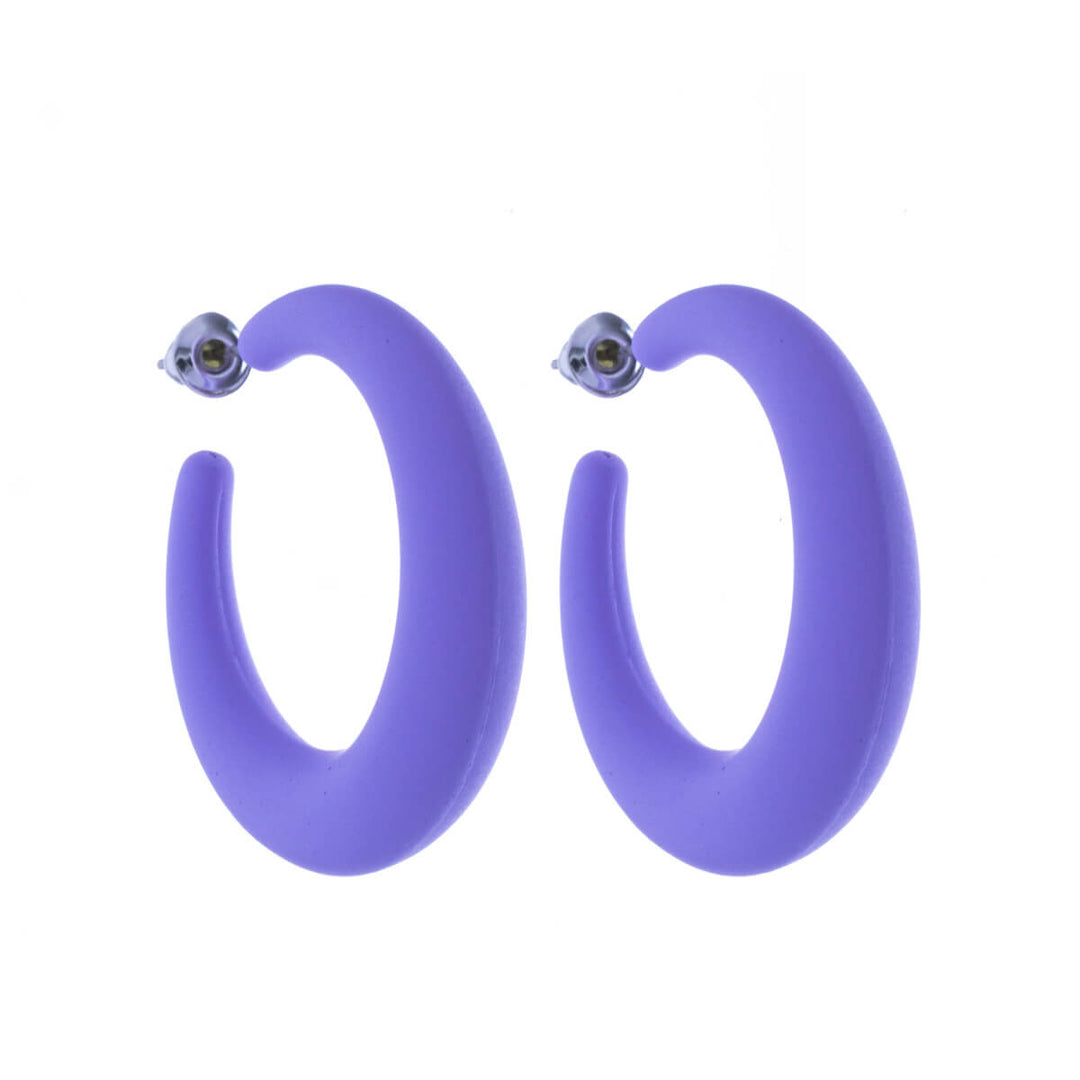 Coloured plastic earrings (Steel 316L)