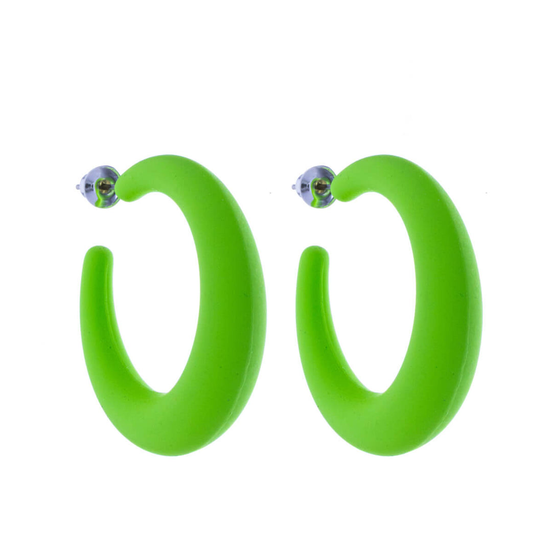 Coloured plastic earrings (Steel 316L)