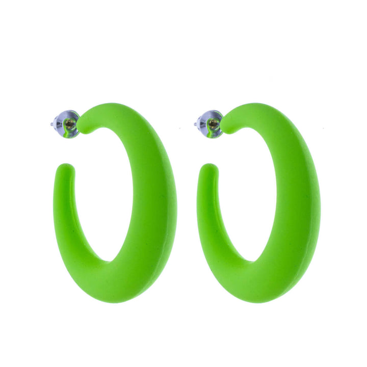 Coloured plastic earrings (Steel 316L)