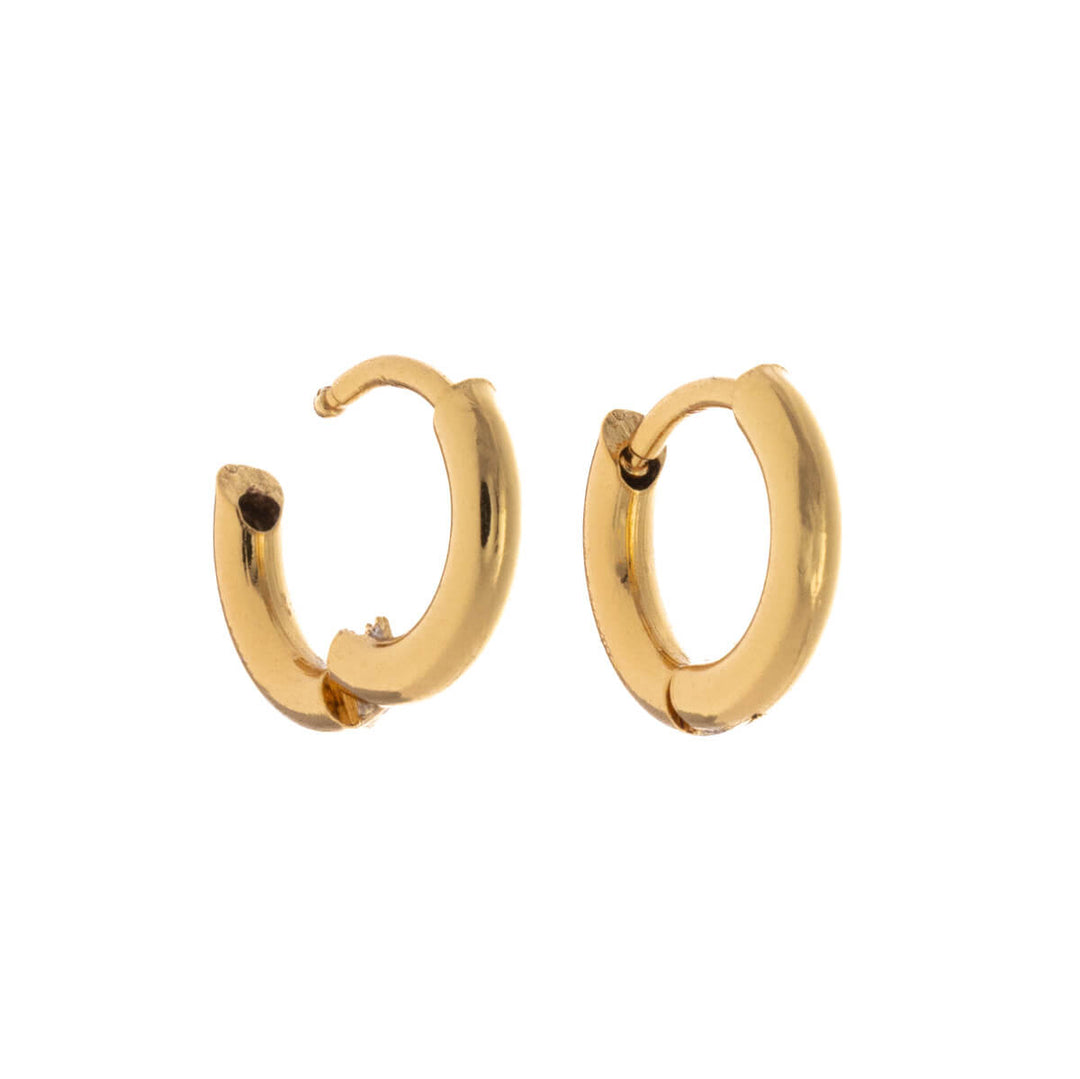 Små örhängen stålörhängen 6mm (Stål 316L)