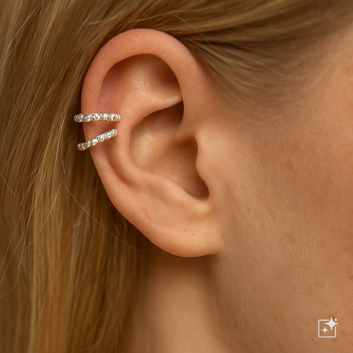 Helminauha rustokoru ear cuff 2kpl