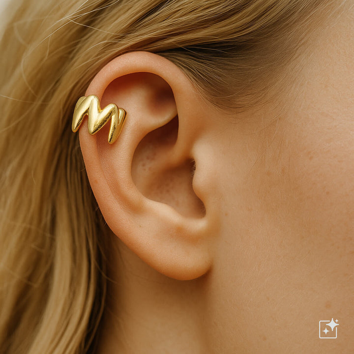 Sydänkuvio rustokoru ear cuff