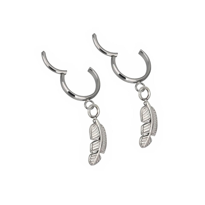 Titaani korvarenkaat sulka riipus (Titaani G23)