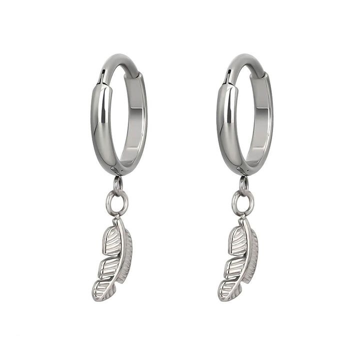 Titaani korvarenkaat sulka riipus (Titaani G23)