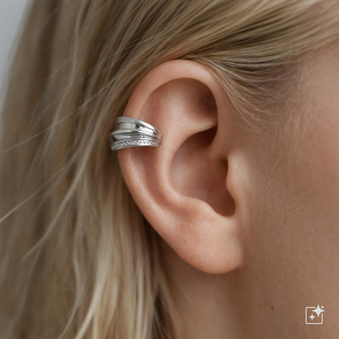 Bred örhängesring i zirkoniumoxid