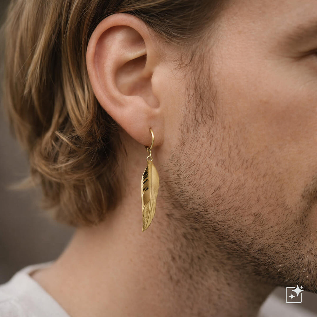 Ohrringe mit Ohrringen, die am Ohrring hängen - Chirurgenstahl (316L)