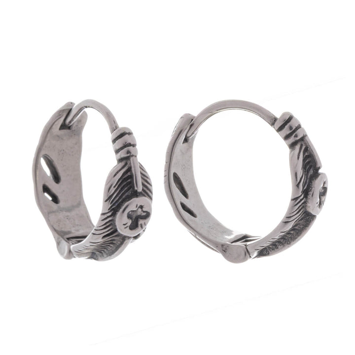 Ohrringe mit Verschlussmuster 13 mm – Chirurgenstahl (316L)