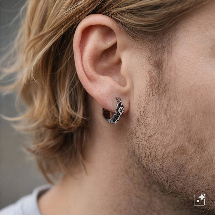 Ohrringe mit Verschlussmuster 13 mm – Chirurgenstahl (316L)