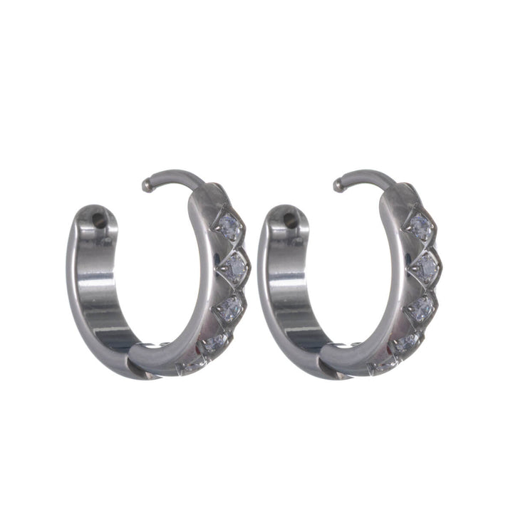 Titanium Zirconia Ear Rings 10mm – G23