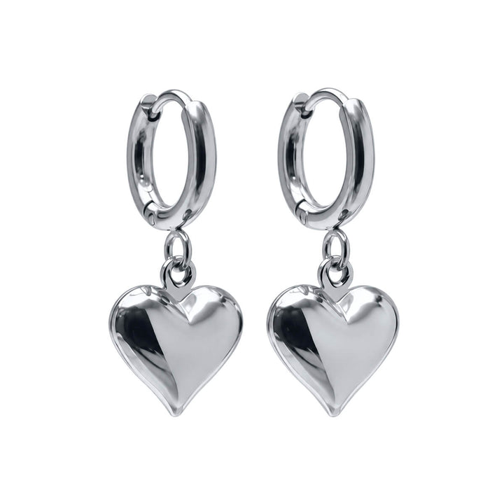 Heart-shaped Earrings – Delicate Steel Earrings (316L Steel)