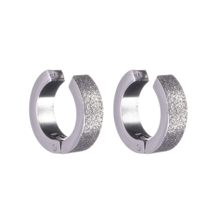 Glitzernde Ring-Clip-Ohrringe 4mm (Stahl 316L)