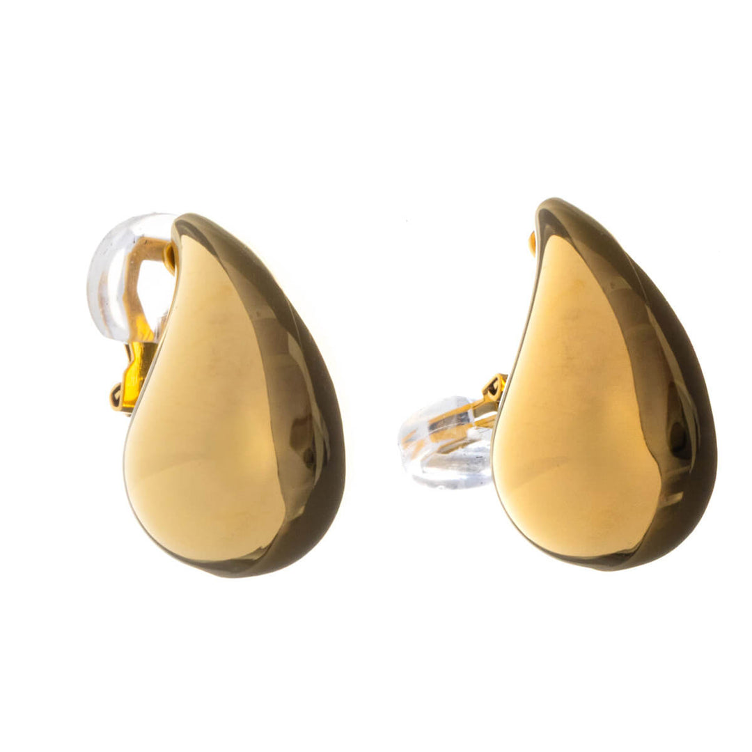 Tropfenohrringe aus spiegelndem Stahl (Stahl 316L)