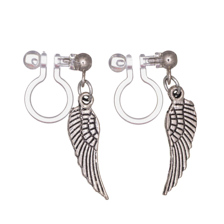 Hanging feather Clip-on earrings